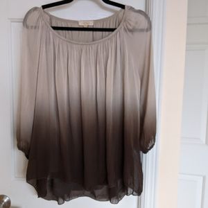 Ombre silk blouse